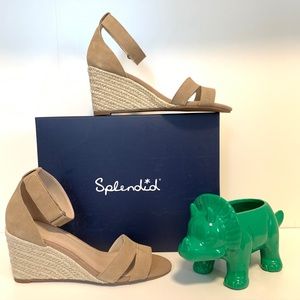 SPLENDID Miner Ankle-Strap Suede Espadrilles Wedge